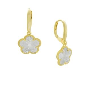 Jankuo Flower Goldplated Drop Earrings NWT